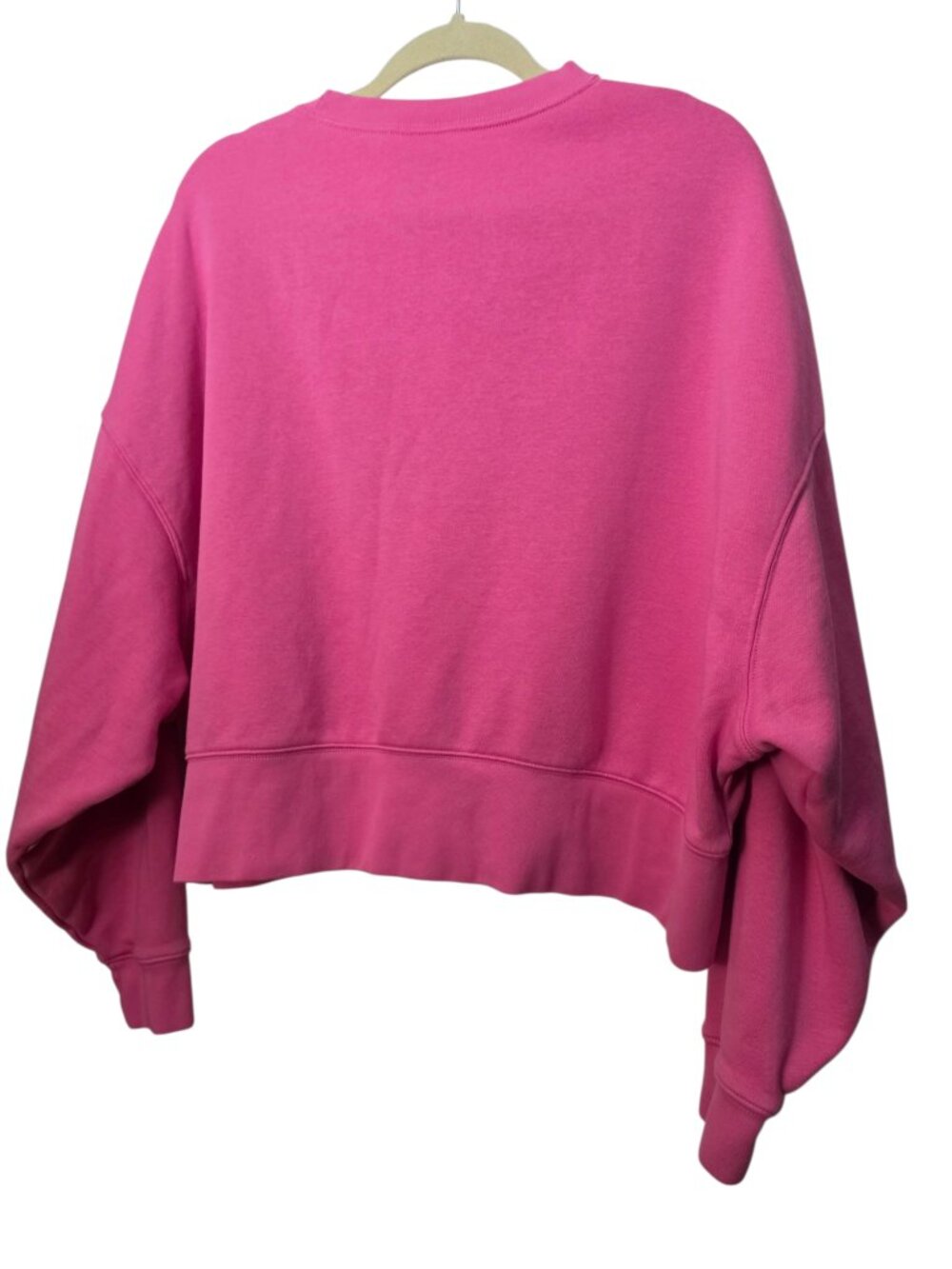 Nike Phoenix Fleece Women's Pink Crewneck Oversized Cropped Sweatshirt Sz M - Picture 3 of 12